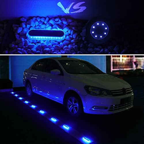 Solar Dock Deck Lights Outdoor 6Pcs Blue Solar Step Lights IP68 Waterproof - Image 5