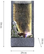 Tabletop Fountains Waterfall Fountain for Indoors or Outdoors with LED Light Accents for Home and Office Decoration - Image 2