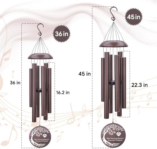 Personalized Memorial Wind Chime, Metal Wind Chime Deep Tone - Image 2