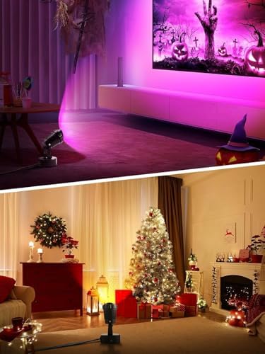 ZUCKEO RGB Spotlights Indoor LED Up Lights with Remote, 120V 10W Halloween Christmas Uplighting Indoor Spot Light, 4.92FT Code Plug in Accent Flood Light Color Changing Landscape Lighting(6Pack) - Image 6