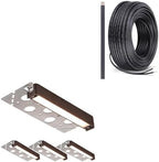 LEONLITE 7 Inch Hardscape Paver Light Bundle 100ft 16/2 Cable, 4-Pack 7 Inch Low Voltage LED Retaining Wall Light, 2700K Soft White & 1-Pack 100ft 16/2 Low Voltage Landscape Lighting Cable, Black by LEONLITE