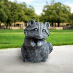 OLOMA Realistic Raccoon Stone Garden Statue Handmade Coon Concrete Outdoor Animal Sculpture Cement Yard Ornament Lawn Patio Porch Flower Bed Rustic Wildlife Decor Animal Lover Gift - Image 7