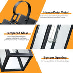 17" Large Outdoor Wall Lights for House 2-Pack, Matte Black - Image 5