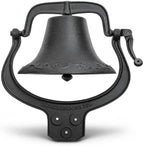 Stark USA XtremepowerUS Outdoor Large Dinner Bell Cast Iron Farmhouse School Church Vintage Antique Style Dinner Liberty Bell Farm Bell, Black by StarkUSA