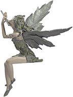 Design Toscano Fairy of the West Wind Shelf Sitting Garden Statue, 19 Inch Tall, Cast Stone Resin, Two Tone Stone Finish - Image 3