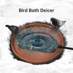 Bird Bath Deicer for Outdoors, Bird Bath Heater, Winter 200W Pond De Icer Die Water Heater Controlled with Auto Shut Off for Poultry Waterer Patio Yard Garden - Image 7