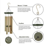 Personalized Wind Chime Outdoor Deep Tone, Memorial Wind Chimes - Image 5