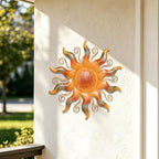 Sun Metal Wall Art Rustic Celestial Plaque Waterproof Hanging Decor for Garden Patio Porch Living Room Indoor Outdoor Home Stylish Eye catching Ornate Ornament (16 INCH) - Image 3