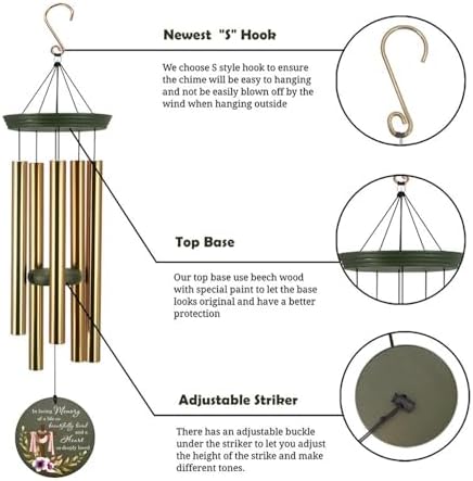 Personalized Sympathy Wind Chimes, Cross Wind Chime - Image 5