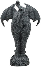 Gifts & Decor Ebros Bizarre Gothic Eureka Bat Winged Cat Gargoyle Statue 7" Tall Stoic Feline Guardian Castle Top Stone Creature Figurine - Image 4