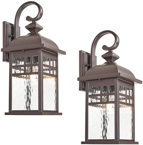 2-Pack Outdoor Wall Lights Fixtures ORB Finish Porch Lights Outdoor by Naxttii