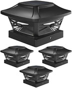 Davinci Renaissance Solar Outdoor Post Cap Lights, 4x4 5x5 6x6, Bright, 4PK by DavinciLighting