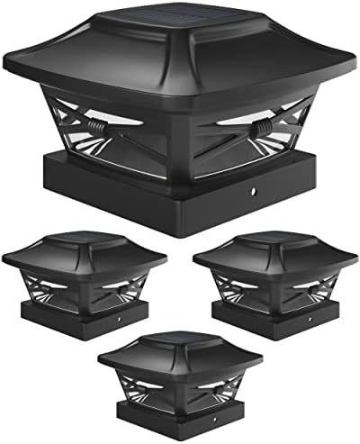 Davinci Renaissance Solar Outdoor Post Cap Lights, 4x4 5x5 6x6, Bright, 4PK by DavinciLighting