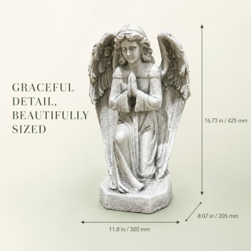 16.73 Inch Praying Angel Statue Garden Statue, Large Yard Statues - Image 4