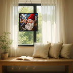 Gnome with Wisdom Sharing Stained Glass Suncatcher – Square Hanging Window Panel for Home, Garden, Nursery, Halloween, Christmas, Memorial Day – Whimsical Glass Art Gift for Gnome Lovers 19170m - Image 7