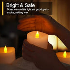 3x4 Flameless Candles with Remote Set of 3, 4 inch Battery Candles Flickering with Timer, LED Pillar Candle for Indoor/Outdoor, White - Image 4