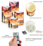 I Love You Dad Flameless Candles with Remote Control and Timers Color Changing Pillar Candles Battery Operated Home Fathers Day Decoration - Image 3