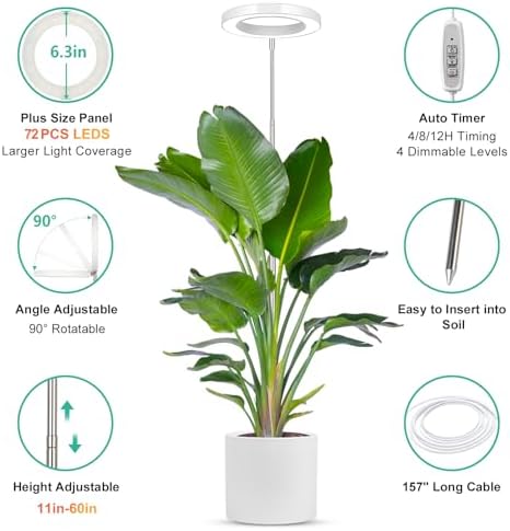 LORDEM Grow Light, Full Spectrum Plant Light for Indoor Growing - Image 3