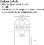 ShopLaLa Animal Barrier (10 Panels) 12x24in White Metal Fences for Dogs - Image 2