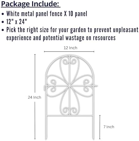 ShopLaLa Animal Barrier (10 Panels) 12x24in White Metal Fences for Dogs - Image 2