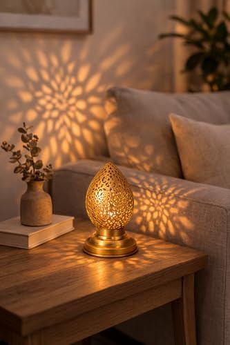 Set of 2 Moroccan Brass Wall Lamp Sconce Home Decor, Handmade Lighting Copper Metal Lights Turkish Lamp, Ramadan Candle Lantern, Candle Holder, Indoor Outdoor, Patio, Porch, Shelf, Garden (Egg) - Image 5