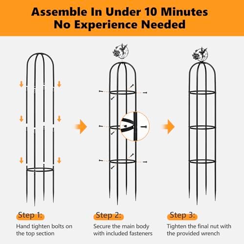 Elegant Outdoor Garden Trellis for Climbing Plants with 100% Premium Metal - Image 7