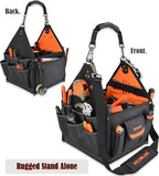 WELKINLAND 40-Pockets HVAC Tool Tote, 25L Open Top Electrician Tool Bag - Image 3