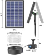 Biling Solar Water Fountain for Bird Bath and Extension Cable, 3.5W Solar Water Pump Outdoor for BirdBath, Garden Small Ponds - Image 2