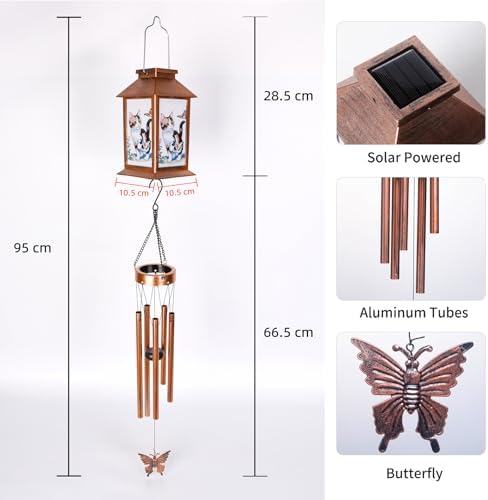 Cat Wind Chimes, Solar Cat Lights for Outside, Gifts for Cats Lovers, Birthday Gifts for Women, Mom, Ded, Grandma, Garden Lawn Yard Outdoor Decor Mobiles Wind Chime, Cats Themed Gift - Image 5