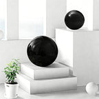 1 Pcs Gazing Ball, Stainless Steel Garden Mirror Globe, Polished Ornament Sphere, Hollow Floating Reflective Hemisphere, Home Outdoor Pond, Black(Size:11.81 in/30 cm) - Image 6
