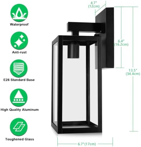 MAXvolador Outdoor Wall Light Fixture, Exterior Waterproof Wall Lantern - Image 2