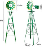Outvita 8FT Green Metal Ornamental Windmill Weather Vane - Image 2