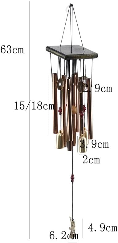 Opper Money Wind Chime Pendant Balcony Outdoor Yard Garden Home Decoration Metal Pipe Large Chimes Bells Tubes(E) - Image 2