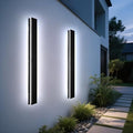 Exterior Lights for House - Dimmable Modern Outdoor Sconce Light Wall Mount, Linear Black Led Long Wall Porch Lighting Fixture for Garage Garden Front Door Patios by NIUZDU