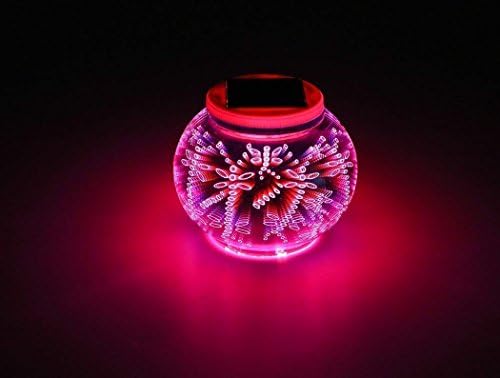 Solar Ball LED Garden Lights,DINOWIN Waterproof Color Changing Mosaic Glass Jar Rechargeable Solar Outdoor Night Lights Table Lamps for Christmas Home Party Decorations,Ideal Gifts (Dragonfly Lights) - Image 4