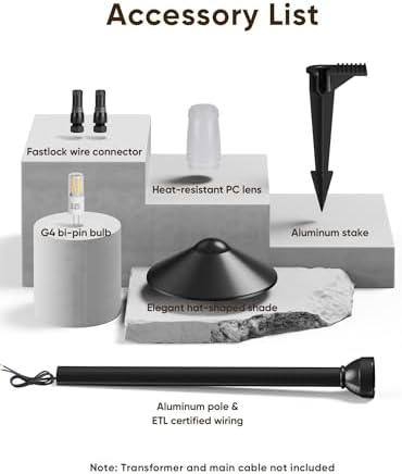 Low Voltage Pathway Lights with G4 3W 3000K Bulbs 6-Pack, Black Aluminum - Image 3