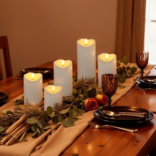 Raycare Outdoor Waterproof Flameless LED Pillar Candles with Remote Timer - Image 5