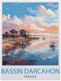 Funny Metal Tin Signs，Bassin D'Arcachon France，Bar Club Cave Home Kitchen Rustic Travel Metal Signs Wall Art Decor(15x30cm）6x12 inch-AL18 by Unknown