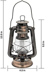 YAKii LED Vintage Lantern Metal Hanging Hurricane 12 LED Dimmer Switch Warm White Battery Operated Power Outage Indoor Camping Lighting Outdoor Brooklyn (Copper 2 Pack) - Image 4