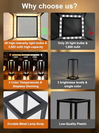 Cordless Table Lamp,Outdoor Rechargeable Table Lamp Waterproof Battery - Image 5