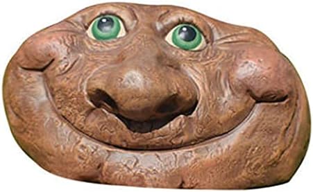 outdoor statues for Garden, front porch Garden Ornaments Outdoor Funny Rock Face Stone Smiley Statue Stone Creative Garden Statue Perfect Ornament For Indoor Outdoor Garden Porch Patio ( Color : #2 ) by Unknown