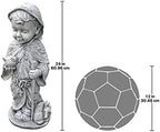 Design Toscano Baby Francis of Assisi Animal Patron Religious Garden Statue, Large Size, 23 inches tall, Cast Stone Resin, Gray Stone Finish - Image 3