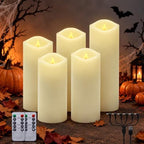 Warm White Real Wax Rechargeable Candles Flickering Realistic by ALEDLIGHT