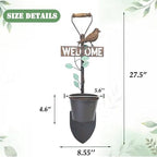 2Pcs Metal Wall Planter ,Vintage Wall Hanging Planter with Welcome Sign - Image 2