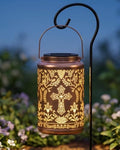 Solar Lantern with Shepherd Hook Hanging Pole, Cross, Religious Decorations | Decorative Outdoor Waterproof Garden Lantern | Catholic Christian Gift Idea for Home, Yard, Patio, Backyard, Porch by MustardMountain