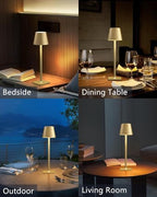 Fizrice Rechargeable Table Lamp Cordless Battery Operated, Gold 2 Pack - Image 2