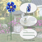 Metal Flower Wind Spinner Lawn Stakes Yard Art, Garden Iron Handicrafts - Image 5