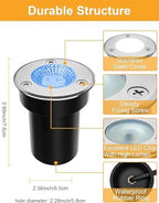ZUCKEO Low Voltage Landscape Lighting RGB Well Lights Landscape LED In Ground Light, Outdoor Color Changing Landscape Lights, 12-24V Accent Spotlight for Yard Garden Pathway (20Pack with Connectors) - Image 6