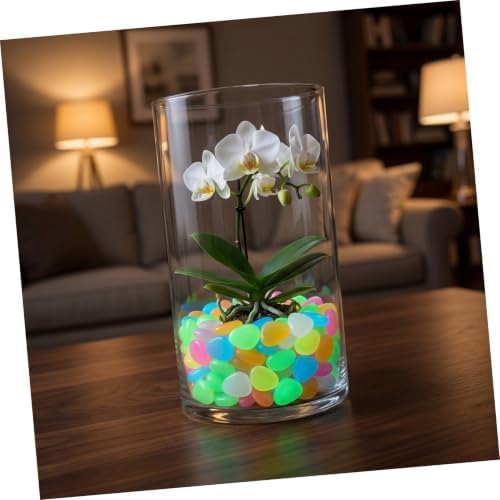500pcs Glow in Dark Pebbles Resin Garden Decorative Stones - Image 4