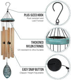 Personalized Memorial Wind Chimes, Gifts for Loss of Loved One, Sympathy Wind Chime for Loss of Dad/Mom, 36inch Mourn Wind Chimes, Garden Decor Outside - Image 5